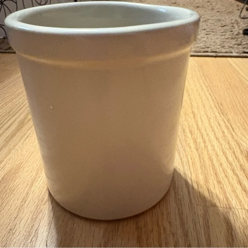 Vintage 2 Qt Robinson Ransbottom Stoneware Crock High Jar Roseville Grandpa’s